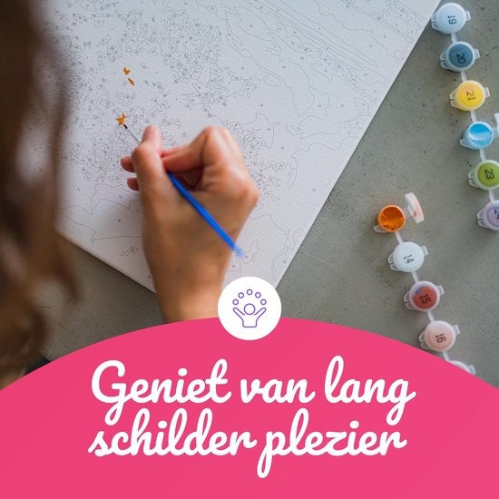 RubyeÂ® Malen nach Zahlen Erwachsene - Japanischer Garten - Inklusive Pinsel - Leinwand Malerei Leinwand - Farbe nach Zahlen - 40x50cm