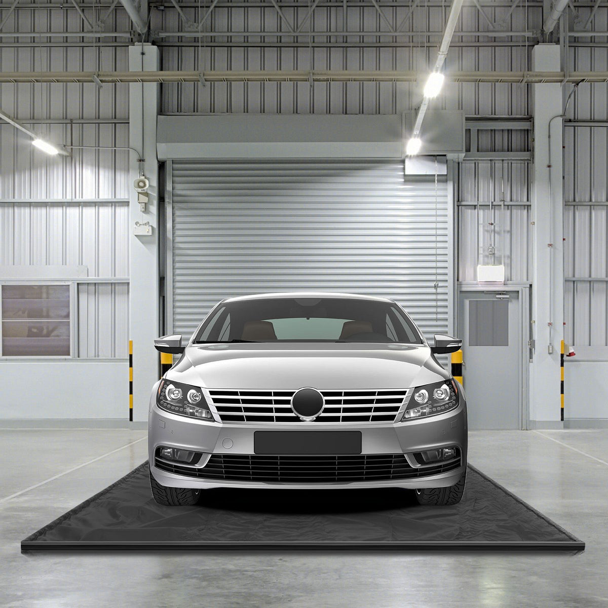 Coast Garage Ölfangmatte Auto - 550 x 240 cm - Schwarz - Rutschfest & Wasserdicht - Mit erhöhtem Rand