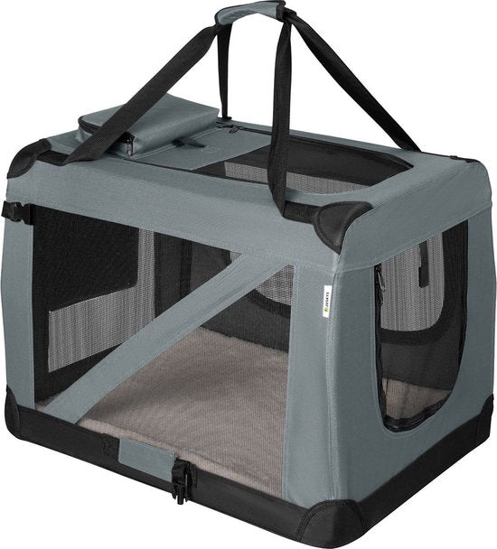 Klappbare Hundetransportbox / Sitzbank Lassie S - Grau - 34 x 50 x 36 cm