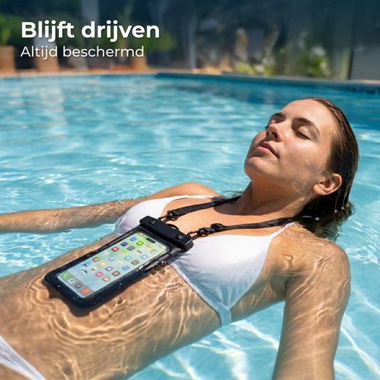 Nuvance wasserdichte 2-in-1-Handyhülle mit Kordel – universell für Geräte bis 7 Zoll – Drybag-Hülle – doppelter Clipverschluss