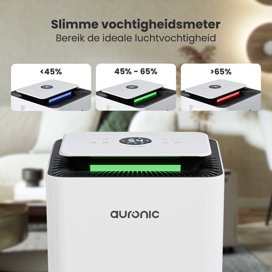 Auronic Luftentfeuchter und Luftreiniger - Pro Series - 20L pro Tag - Waschtrockenfunktion - Schlafzimmer, Badezimmer und Wohnzimmer - Weiß