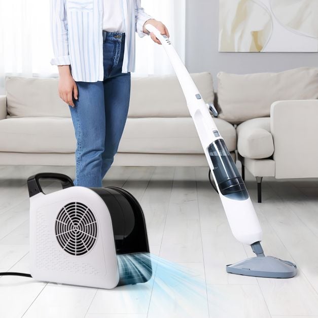 Coast Standventilator 130 W – 3 Geschwindigkeitsstufen – um 185° schwenkbar – 33 x 18 x 33 cm – Schwarz und Weiß