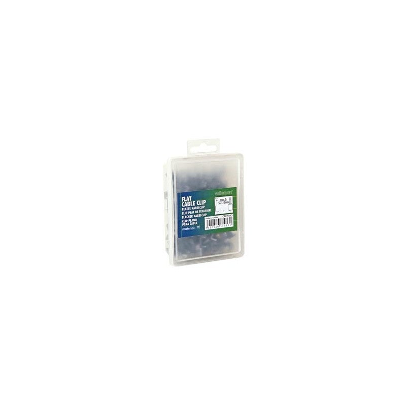 Flachkabelklemme, grau, 10Mm (100St/Karton)