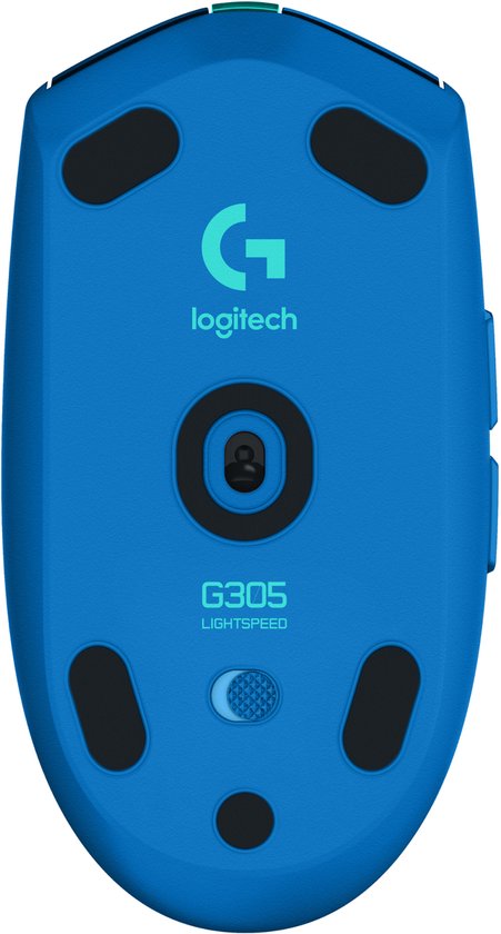 Logitech G305 Lightspeed Gaming-Maus, Bluetooth, optisch, blau, 6 Tasten, 12.000 dpi, beleuchtet, ergonomisch