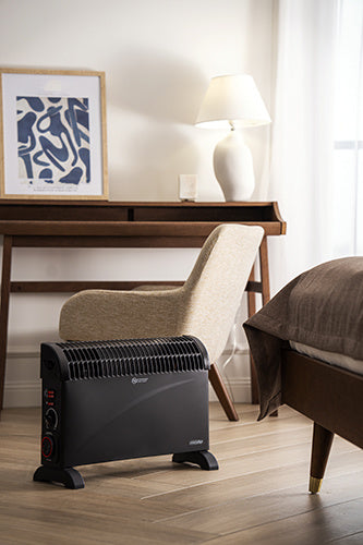 Mesko Elektrische Konvektorheizung â€“ MIT regelbarem Thermostat & 24H Timer â€“ 3 Heizstufen â€“ 2000 W â€“ Bis zu 20 mÂ² â€“ Schwarz