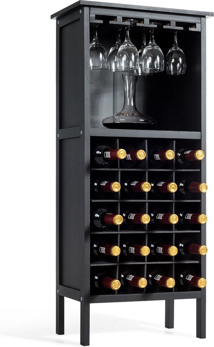 Holzregal aus Holz Flaschenregal Weinständer ??Holzregal Weinschrank Kolonialstil schwarz