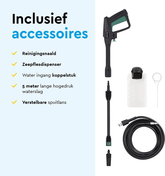 BRASQ HPW 105 Hochdruckreiniger - Terrassenreiniger - Hochdruckreiniger - 1400W - 105 bar - 426 L/H - Komplettset