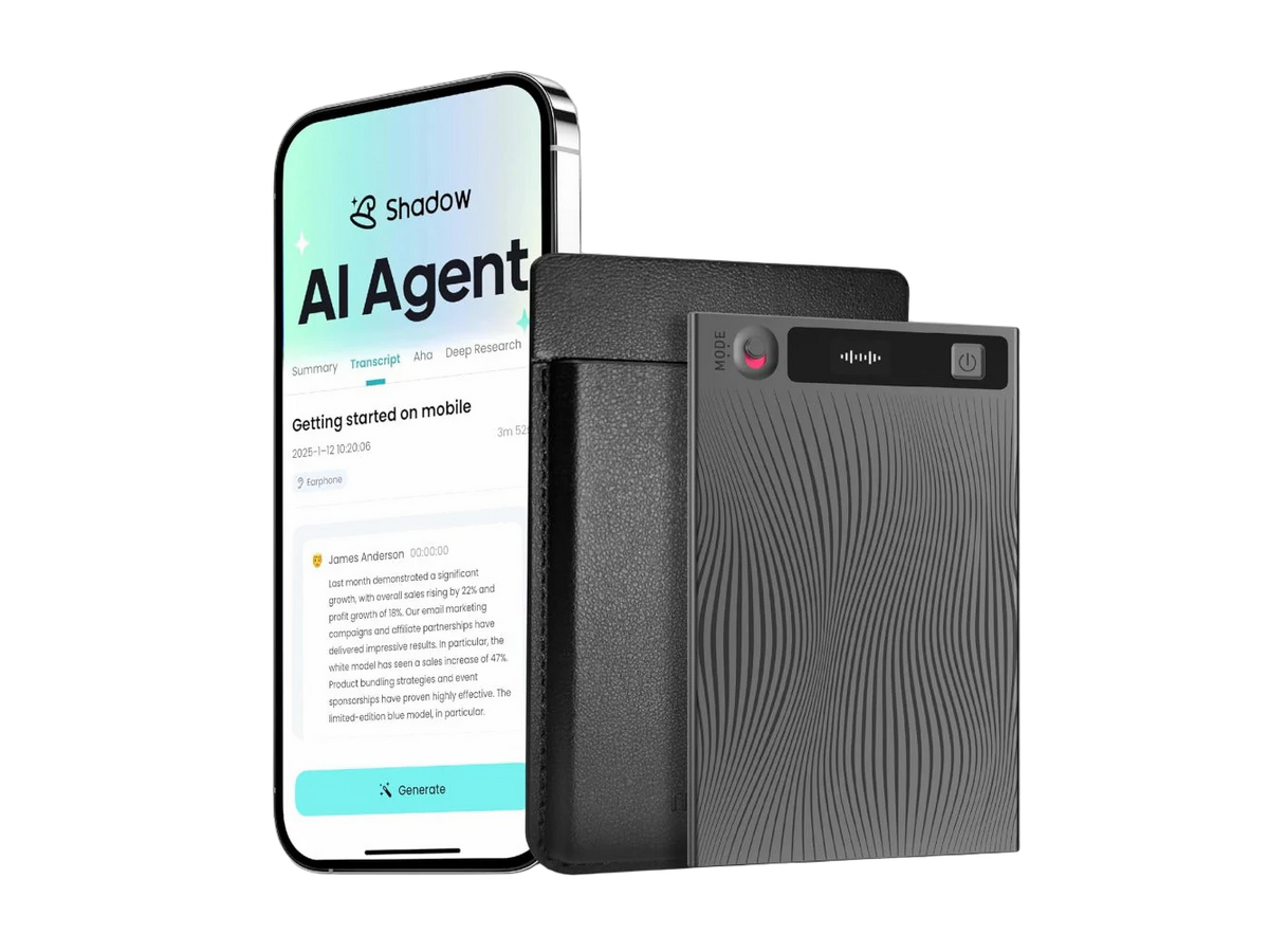 Mobvoi TicNote AI-Diktiergerät – Dual-Mode-Aufnahme – 64 GB Speicher – KI-Transkription