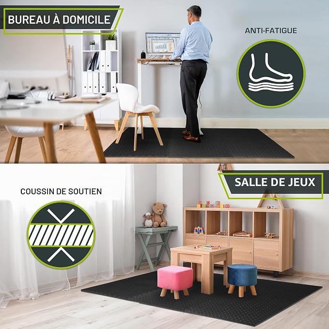 EVA-Fitness-Bodenmatte 4,5 m² – 12 Puzzle-Fliesen – rutschfest & schalldämpfend