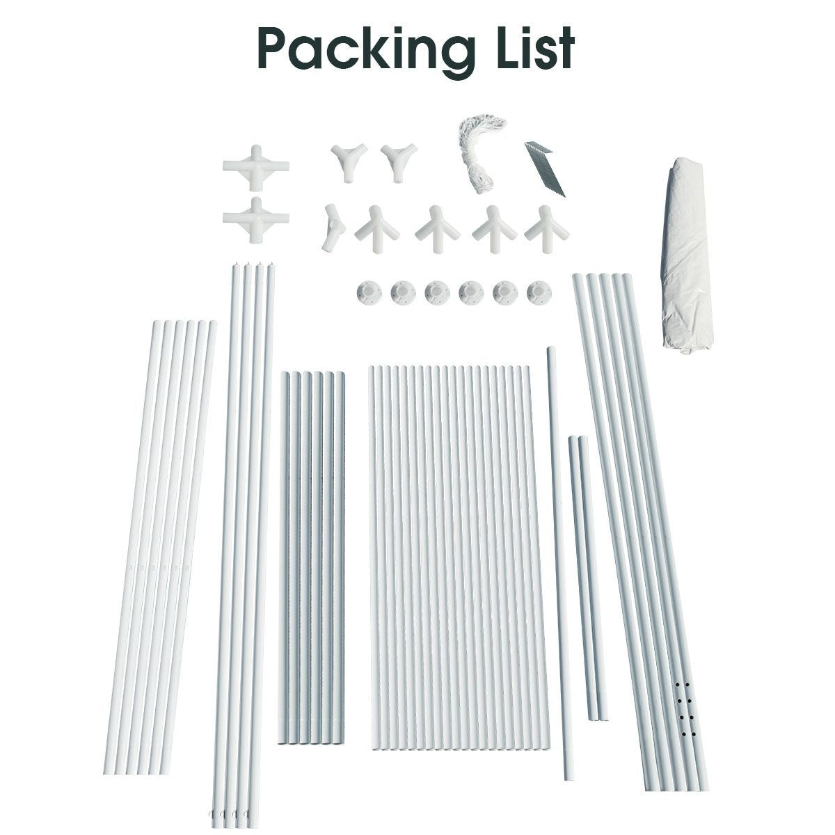 Küste Partyzelt Pavillon Wasserdicht - 3m x 6m - Weiß