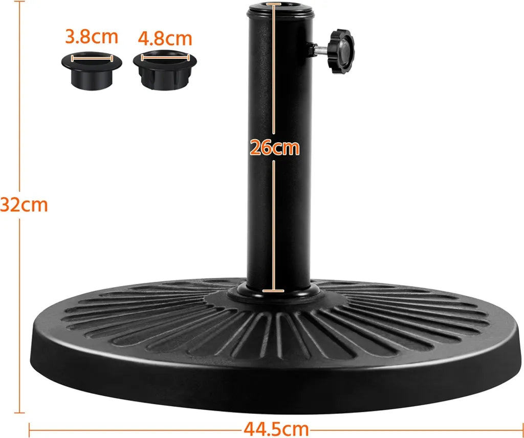 Yaheetech Sonnenschirmfuß - Rund - 46x46x34 cm - 10 kg - Schwarz
