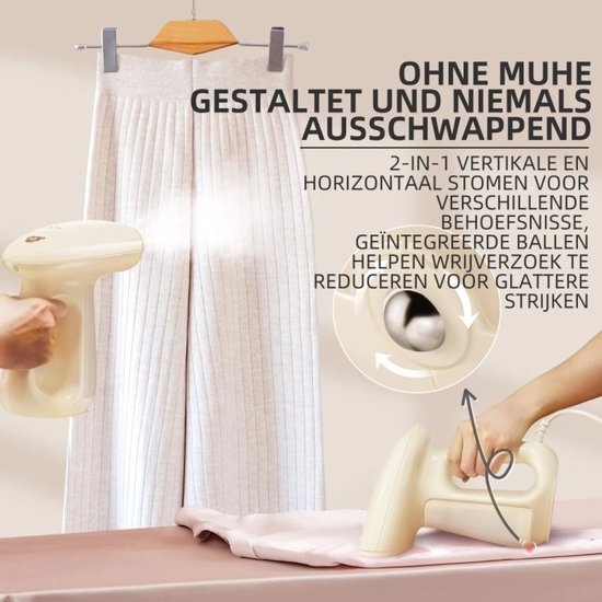 Bear Kleiderdampfer 1300 W – Tragbarer Handdampfer mit Aroma-Option – 230 ml Tank – Schnelle Aufheizung & kräftiger Dampf – Für alle Stoffe