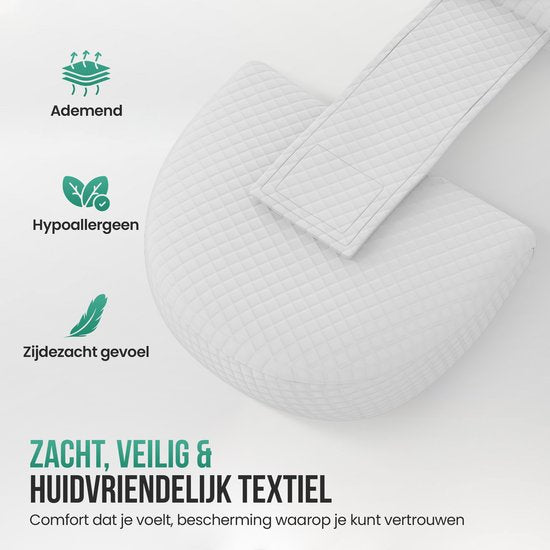 Avalo Schwangerschaftskissen W-Shape - Memory Foam - Seitenschläferkissen Erwachsene - Verstellbarer Keil - Bauch-, Rücken- & Beinunterstützung - Stillkissen - Körperkissen - Waschbarer Bezug