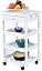 SoBuy FKW01-W Servierwagen mit 3 Etagen und einer Schublade – 42 x 36 x 75 cm – Weiß