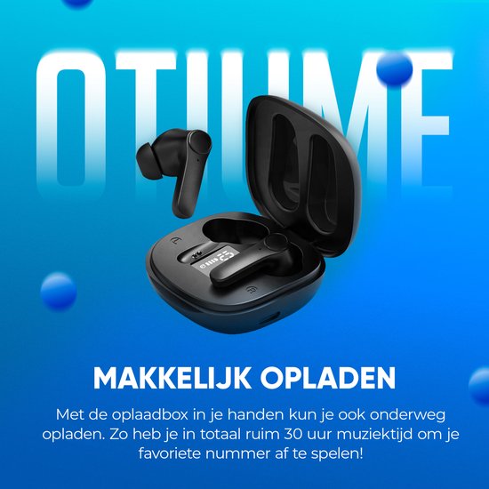 Otiume - Drahtlose Kopfhörer - Bluetooth-Kopfhörer - Drahtlose Kopfhörer - 32 Stunden Spielzeit - Hi-Fi Sound - Schwarz