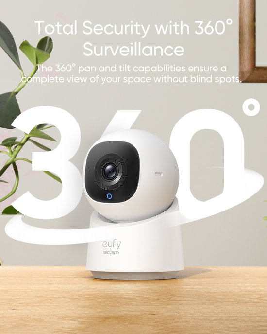 eufy Security – Indoor Cam C220 – Überwachungskamera mit 2K-Auflösung und 360°-PTZ