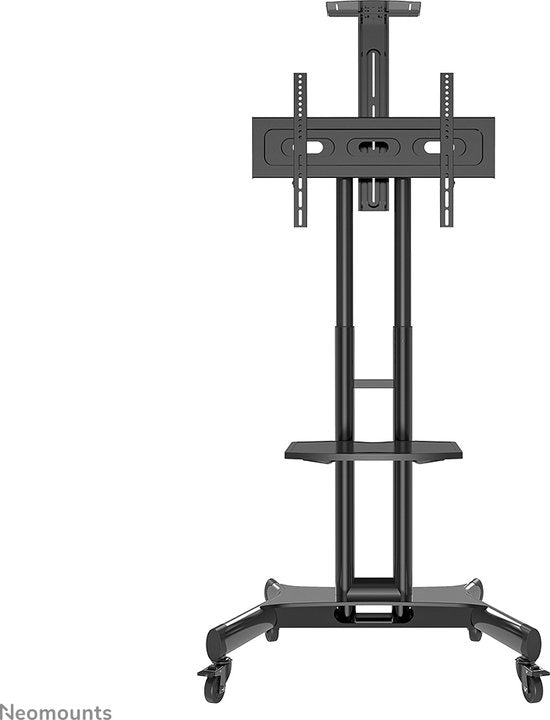 Neomounts NM-M1700BLACK mobiler TV-Ständer – 32–75" – Höhenverstellung 104,2–154,2 cm – manuell – inkl. Webcam- und Laptop-Halterung – schwarz