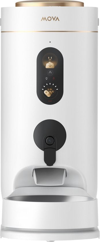 NutriPal 10 Ultra – Intelligenter automatischer Futterautomat für Katzen mit HD-Kamera, Steuerung per App – 4 l – Weiß