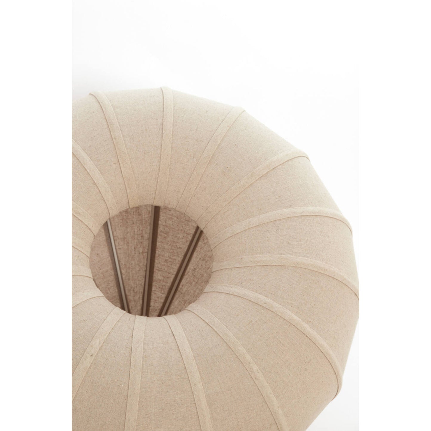 ZUBEDA Hängeleuchte – Ø 60 × 42,5 cm – Leinen natur