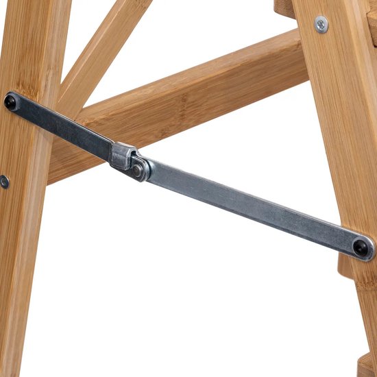 5Five Trittleiter / Hocker / Trittstufe aus Bambus – 3 Stufen