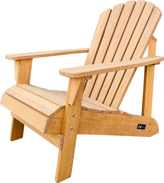 AXI Carmen Adirondack-Stuhl Braun – Lounge-Stuhl aus Holz mit Armlehnen – Hohe Rückenlehne – 90,5 x 78,4 x 93 cm