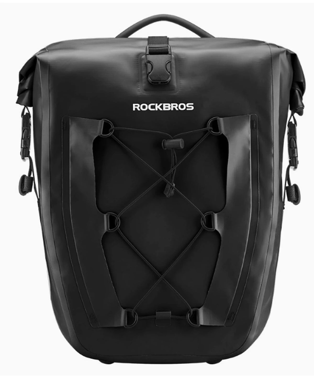 ROCKBROS Wasserdichte Fahrradtasche für den Gepäckträger – 25–32 l – Schwarz – Erweiterbar – Für E-Bikes und Mountainbikes