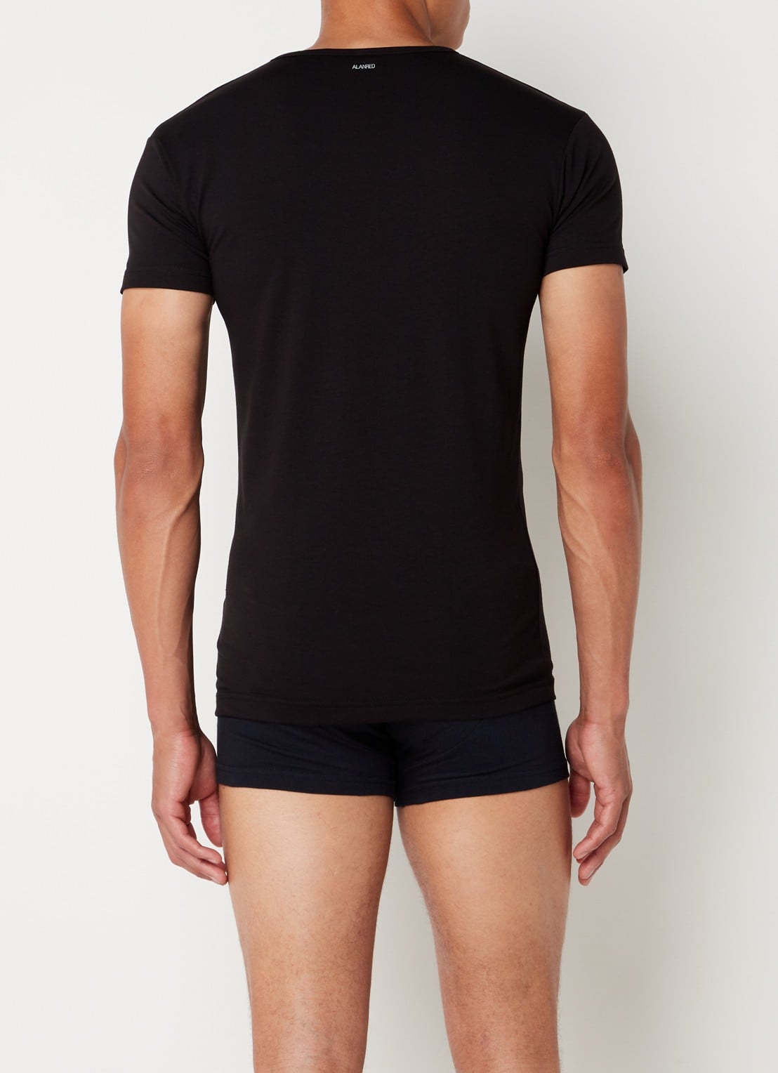 Alan Red - 4x Ottawa T-Shirt - Body Fit & weiche Stretch-Baumwolle - Schwarz - Größe L