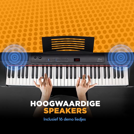 Finesse Digital Piano - 88 gewichtete Tasten - Ständer & Hocker - Keyboard Piano - Electric Piano - Erwachsene & Kinder