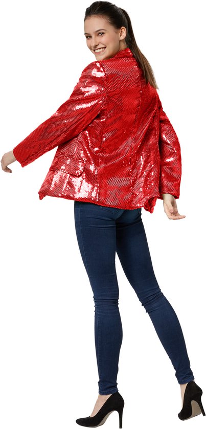 Dressforfun Faschingskostüm Paillettenmantel Rot – Damen – Größe XXL