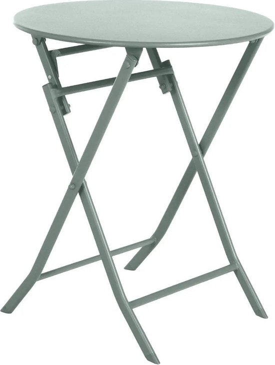 Runder, klappbarer Gartentisch aus Stahl für 2 Personen – GREENSBORO
