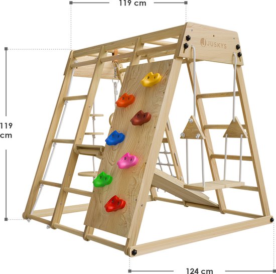 Maxi-Kinderspielplatz - Mit Rutsche - Natürliche Spielgeräte