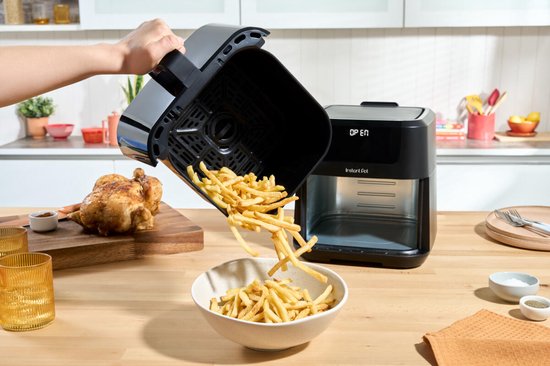 Instant Pot Vortex Plus 5 l Heißluftfritteuse – 4-in-1 – ClearCook-Sichtfenster – OdourErase-Geruchsfilter – EvenCrisp – spülmaschinenfest