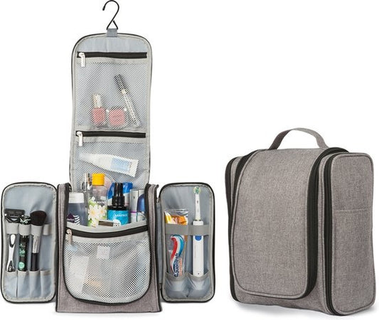 TRVLMORE Kulturtasche XL - Hängend mit Haken - Grau