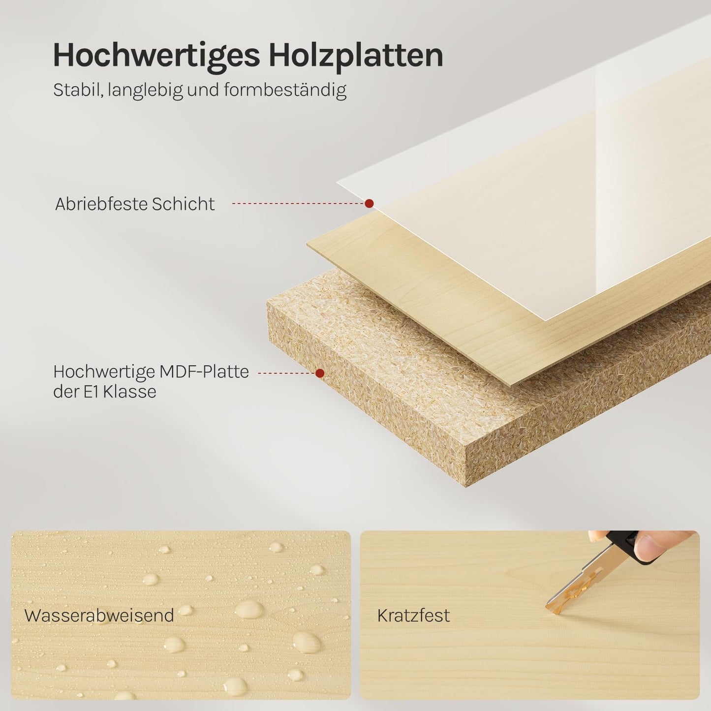 WOLTU RG9372kei Wandregal – MDF mit PVC-Furnier – Eiche gelb – 40 x 22,9 x 3,8 cm
