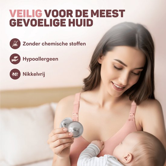 Vulpes Goods® Babycare Silver Nipple Caps - Stillhütchen - 999 Reines Silber - Hypoallergen & Wiederverwendbar - inkl. Aufbewahrungsbox - Größe M