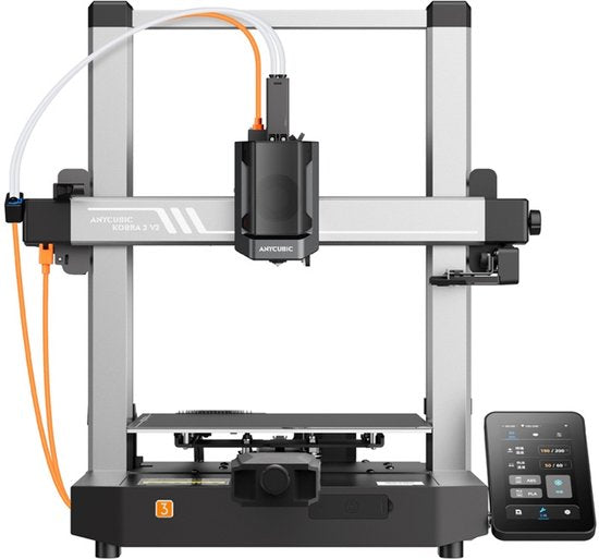 Anycubic Kobra 3 V2 Combo 3D-Drucker – 4/8-Farben ACE Pro Multicolor – 600 mm/s Geschwindigkeit – LeviQ 3.0 Auto-Leveling – 255 × 255 × 260 mm Bauvolumen – Vibrationskompensation – 720p-Kamera – Sofort druckbereit