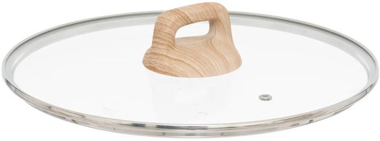 5Five Bratpfanne mit Glasdeckel – Für alle Herdarten geeignet – grün/beige – D28 x H13 cm – Sauteuse