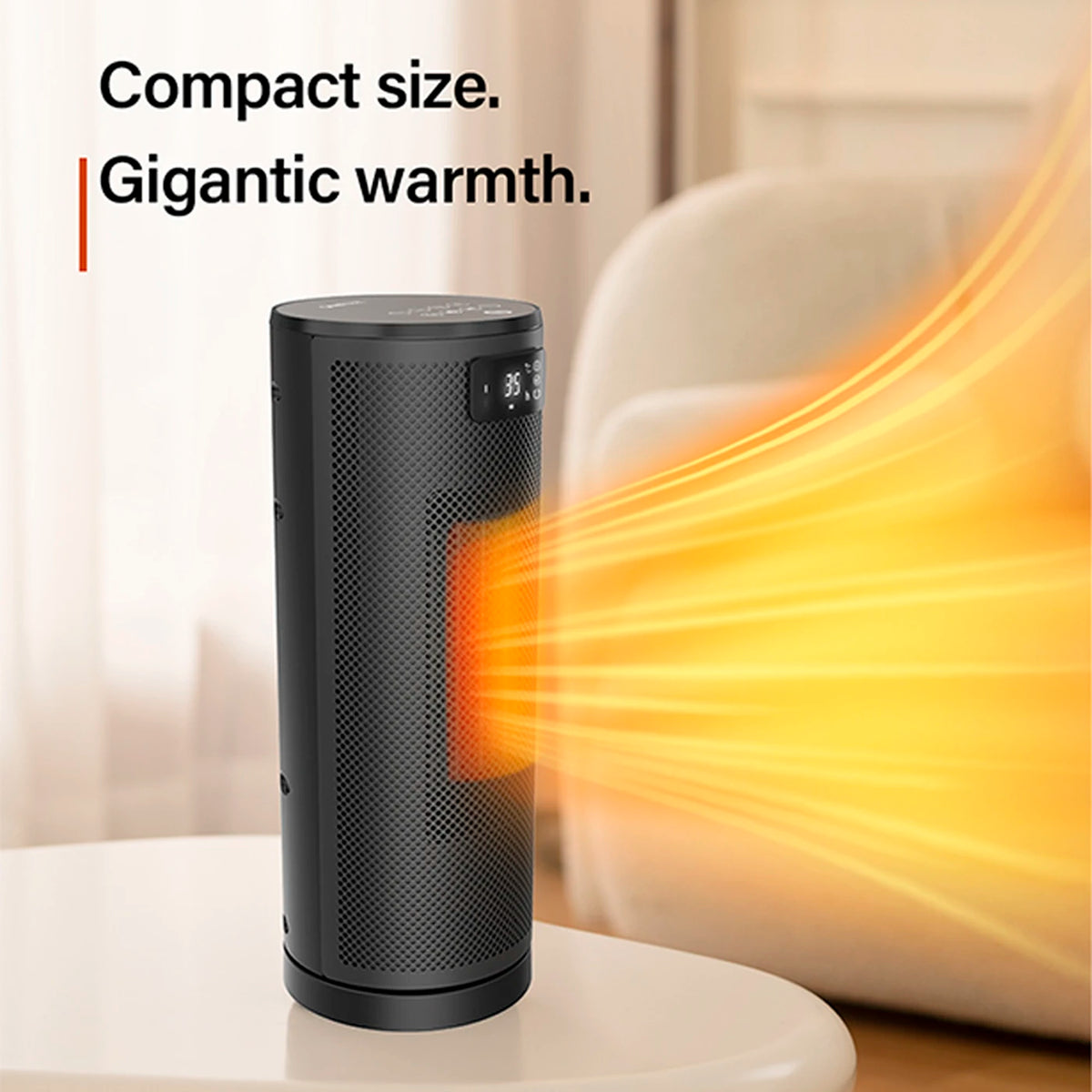 OmniHeat Keramik-Heizlüfter 1800 W – 4 Heizstufen, Eco-Modus, Fernbedienung und 24-Stunden-Timer