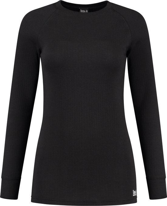 Heat Essentials – Thermo-Unterwäsche für Damen – Thermo-Shirt für Damen – Schwarz – L – Thermo-Bekleidung für Damen – Thermo-Shirt für Damen mit langen Ärmeln