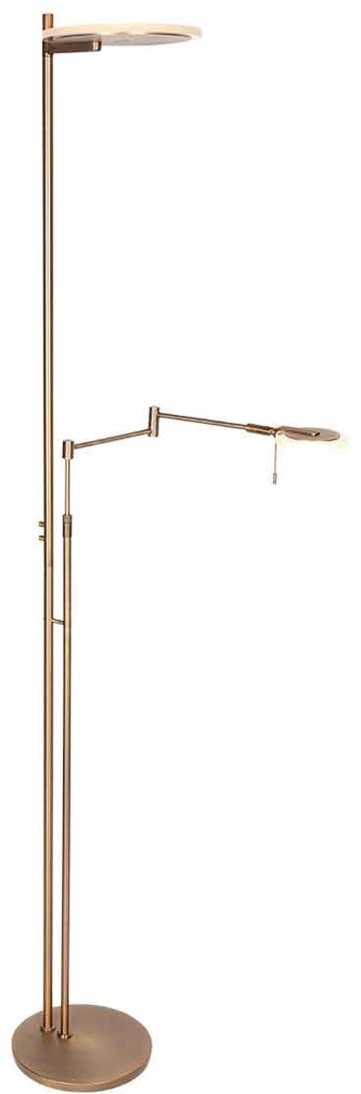 Steinhauer Turound Stehleuchte - Dimmbares Uplight & Lesearm - Stilvolle Bronze - Metalldesign