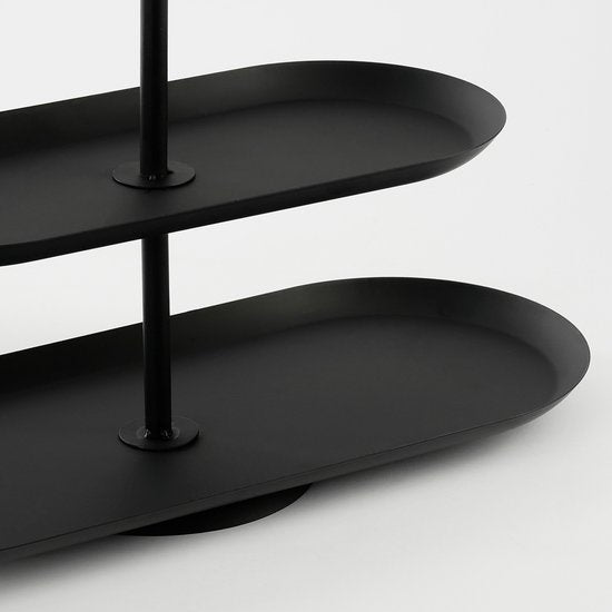 Mica Decorations Rama Etagere 2 Schichten - L38 x B17 x H37 cm - Metall - Schwarz