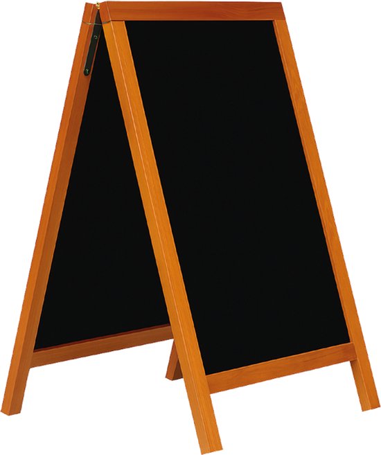 BRASQ Kreidetafel Mahagoni – 55 × 85 cm – Kreidetafel – Werbetafel – Straßentafel – beidseitig beschreibbar – für den Innen- und Außenbereich – Gastronomie