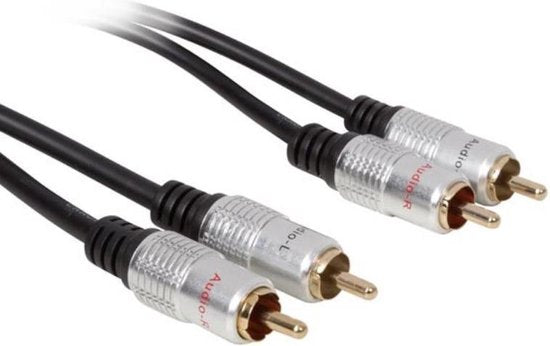 Velleman Audiokabel RCA, 5 Meter, Kupfer, schwarz