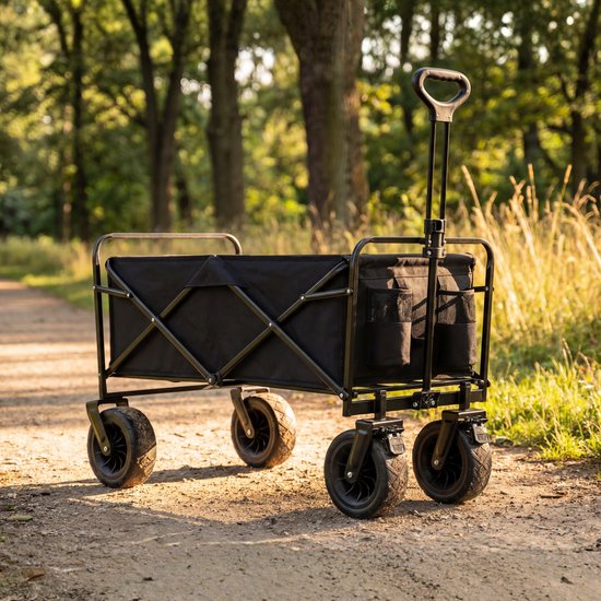 Outbee Bolderkar - Faltbarer Bolderkar - 100kg Tragkraft - 100Liter Fassungsvermögen - Schwarz