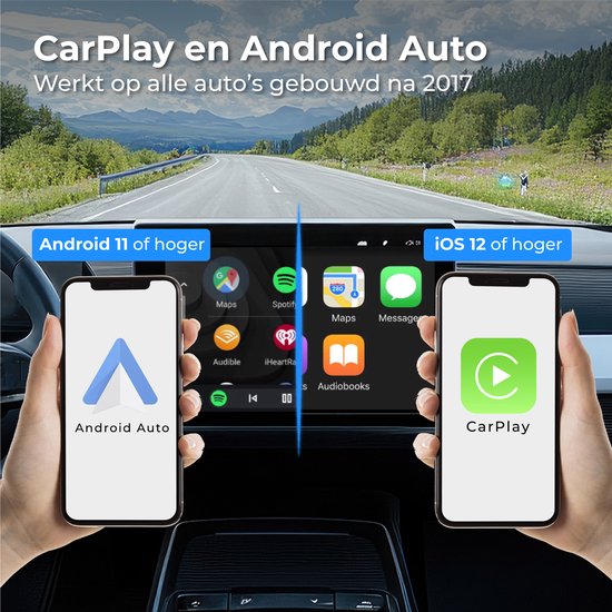 Nuvance - CarPlay Dongle - 2 in 1 USB & USB-C - Geeignet für Android & Apple - CarPlay Wireless - Car Dongle - Wireless CarPlay - USB Adapter