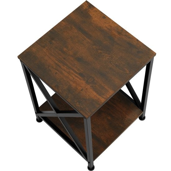 tectake - Beistelltisch Carlton industriell dunkel - 404358
