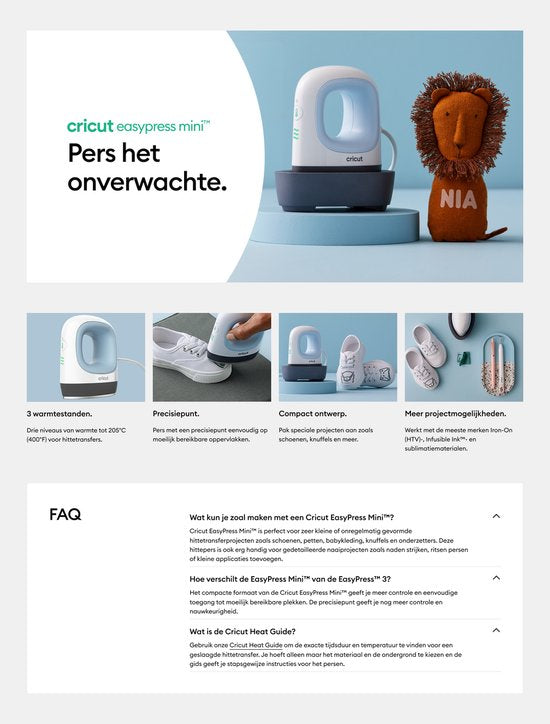 Cricut EasyPress Mini™ – Zen-Blau