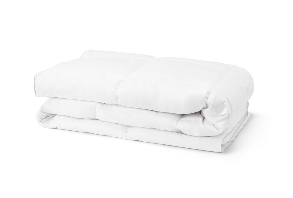 H&C - Luxuriöse Entendaunendecke - 15% Daunen - für das ganze Jahr geeignet - 140×220 cm - Weiß
