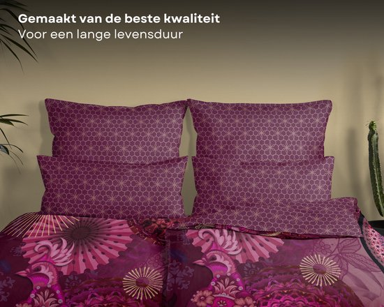 Hip - Bettbezug "Miska" - Bordeaux - 140x200 cm