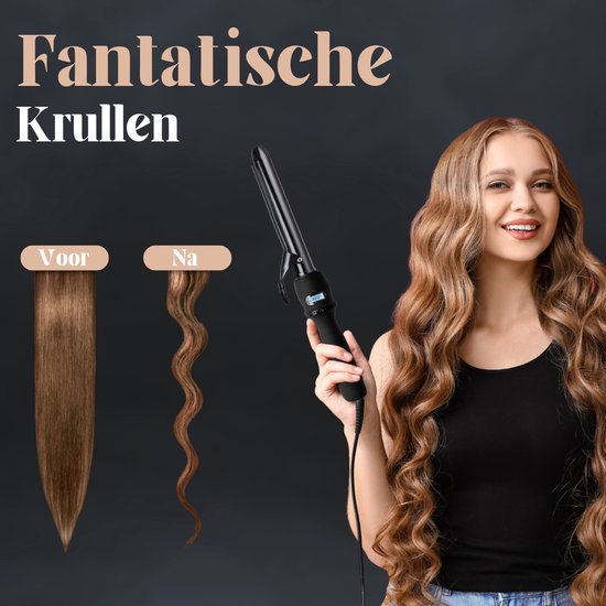 VAIVE Lockenstab mit Klemme - 25MM - Lockenstäbe - Lockenwickler - Lockenstab